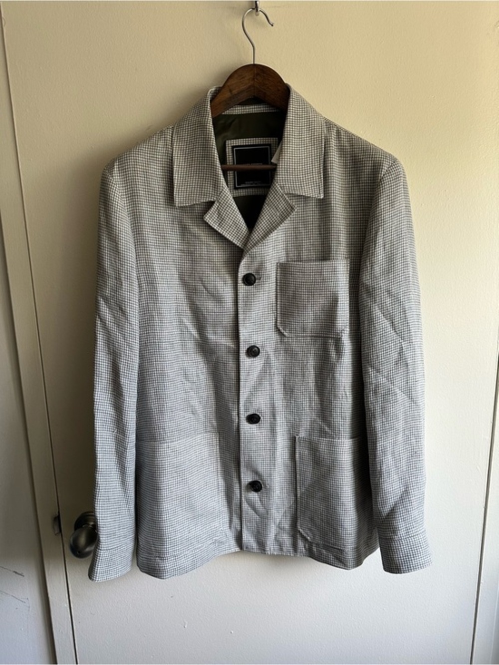 Todd Snyder Linen Gray Checked Chor Jacket NWOT US S